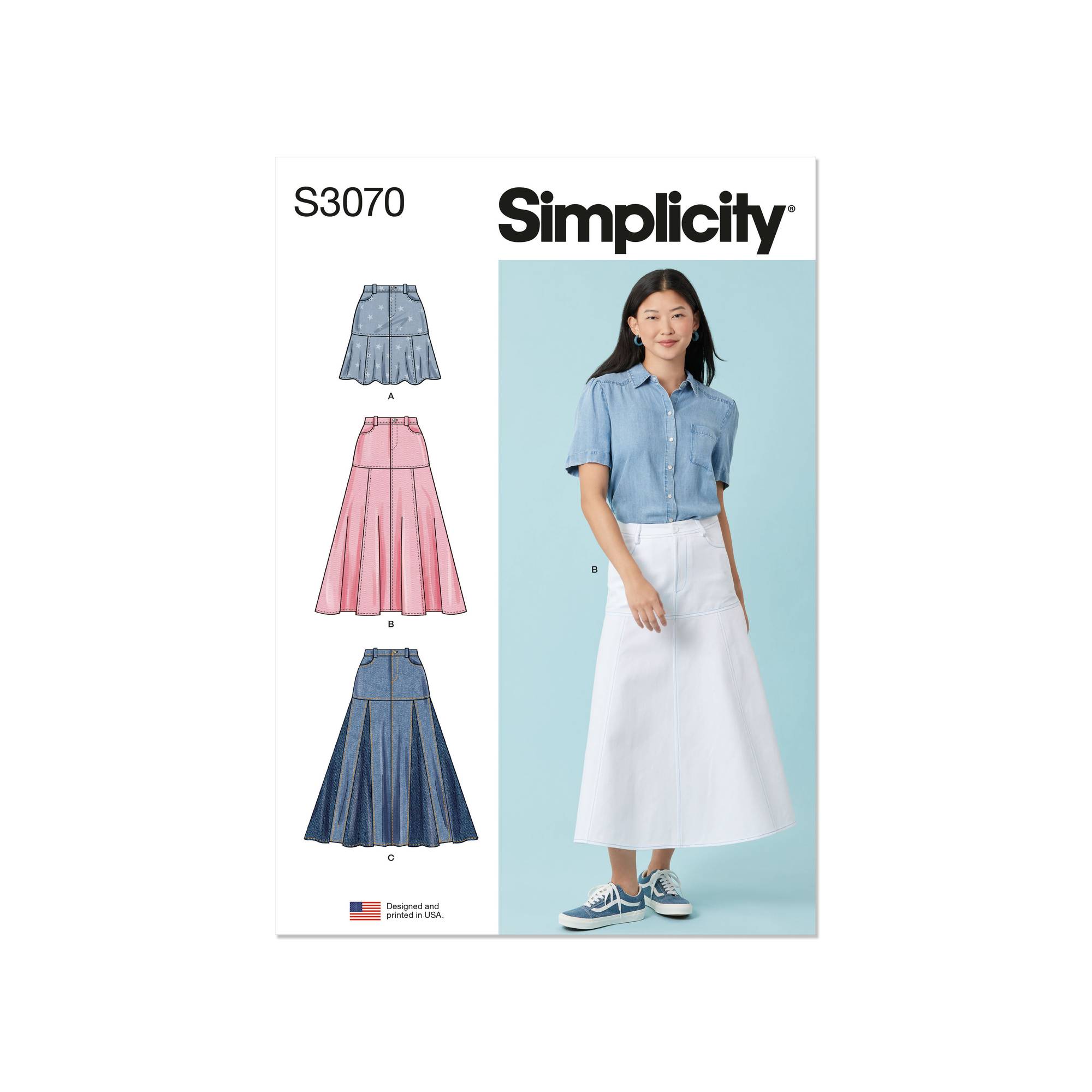 Simplicity Women’s Skirt Sewing Pattern S3070 (18-26)