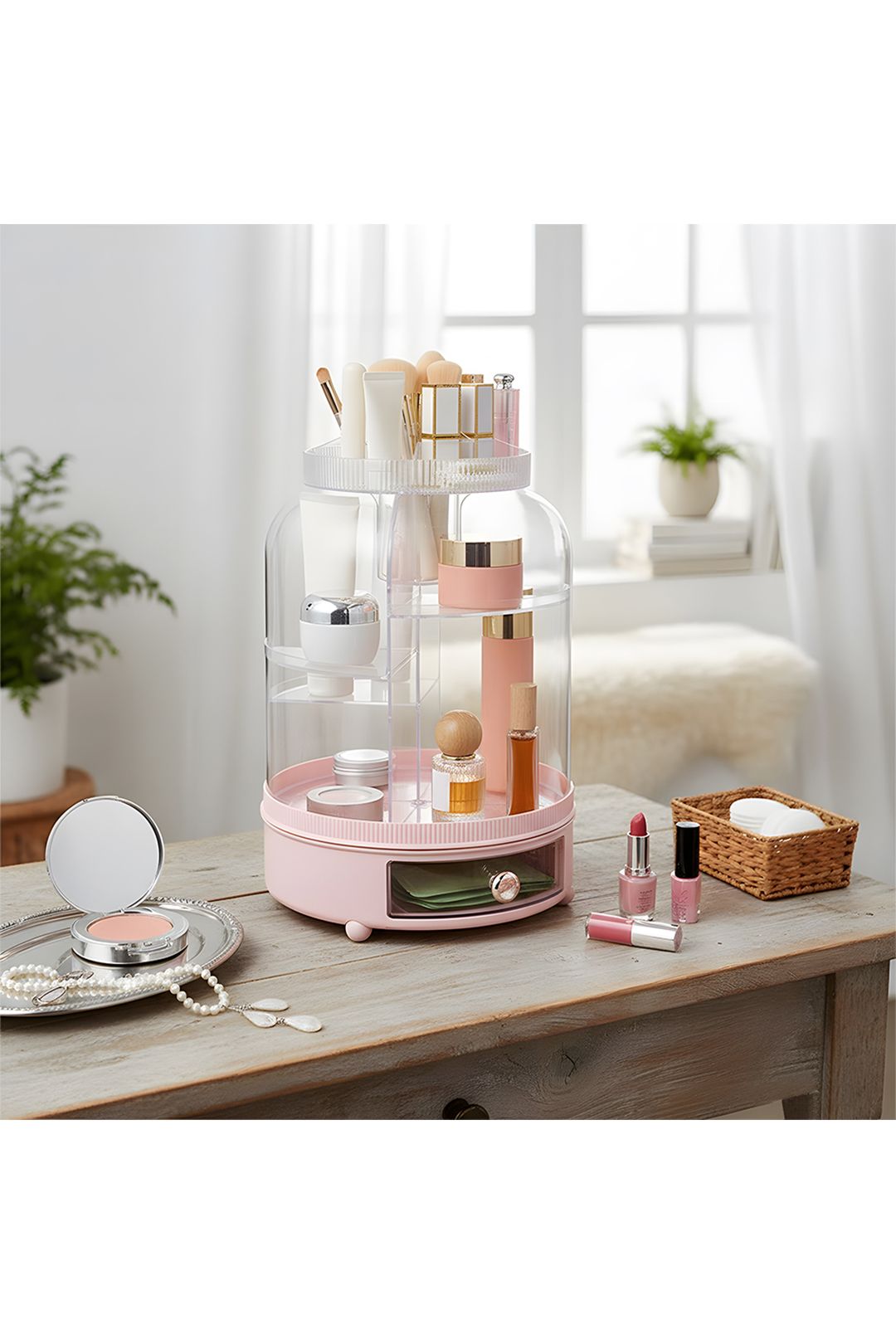 SHEONLY Tabletop Rotating Cosmetic Storage Organiser