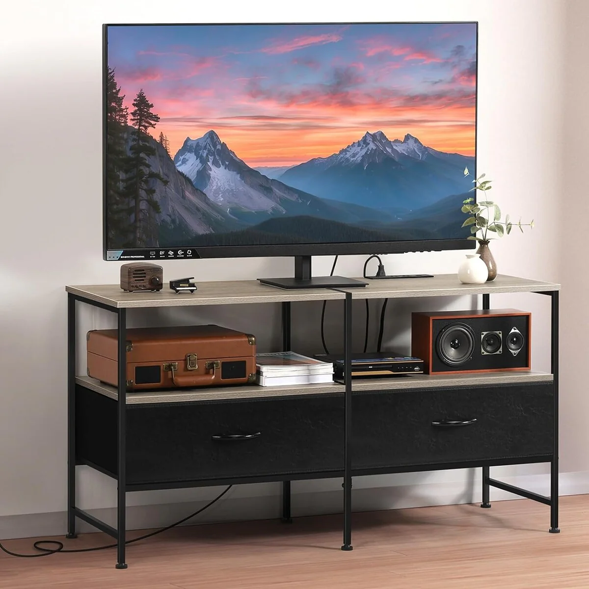 TV Stand with Charge Station