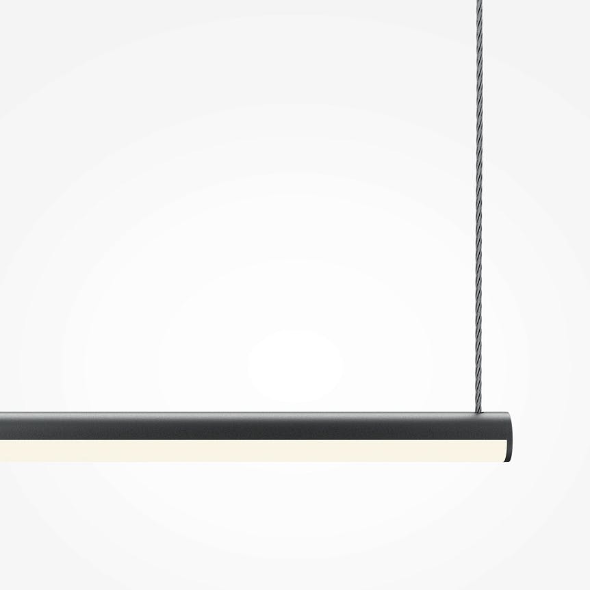Suspension design LED – barre horizontale noire 120 cm SALEM