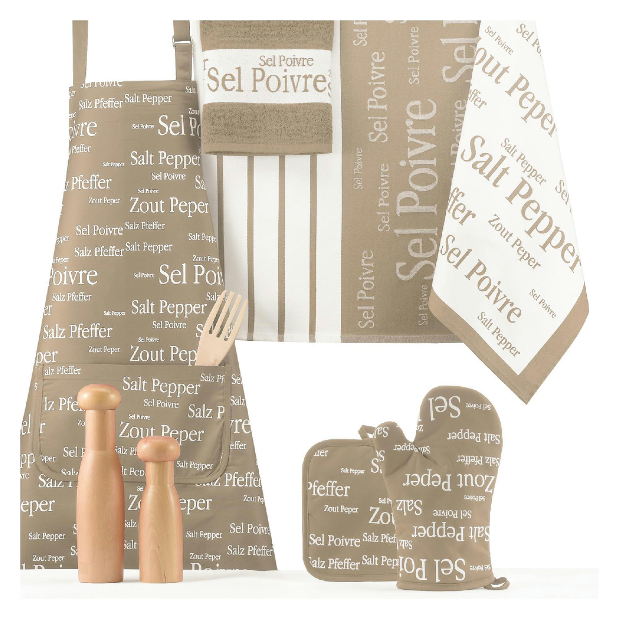 SEL & POIVRE - Tablier  en coton ficelle 80 x 85