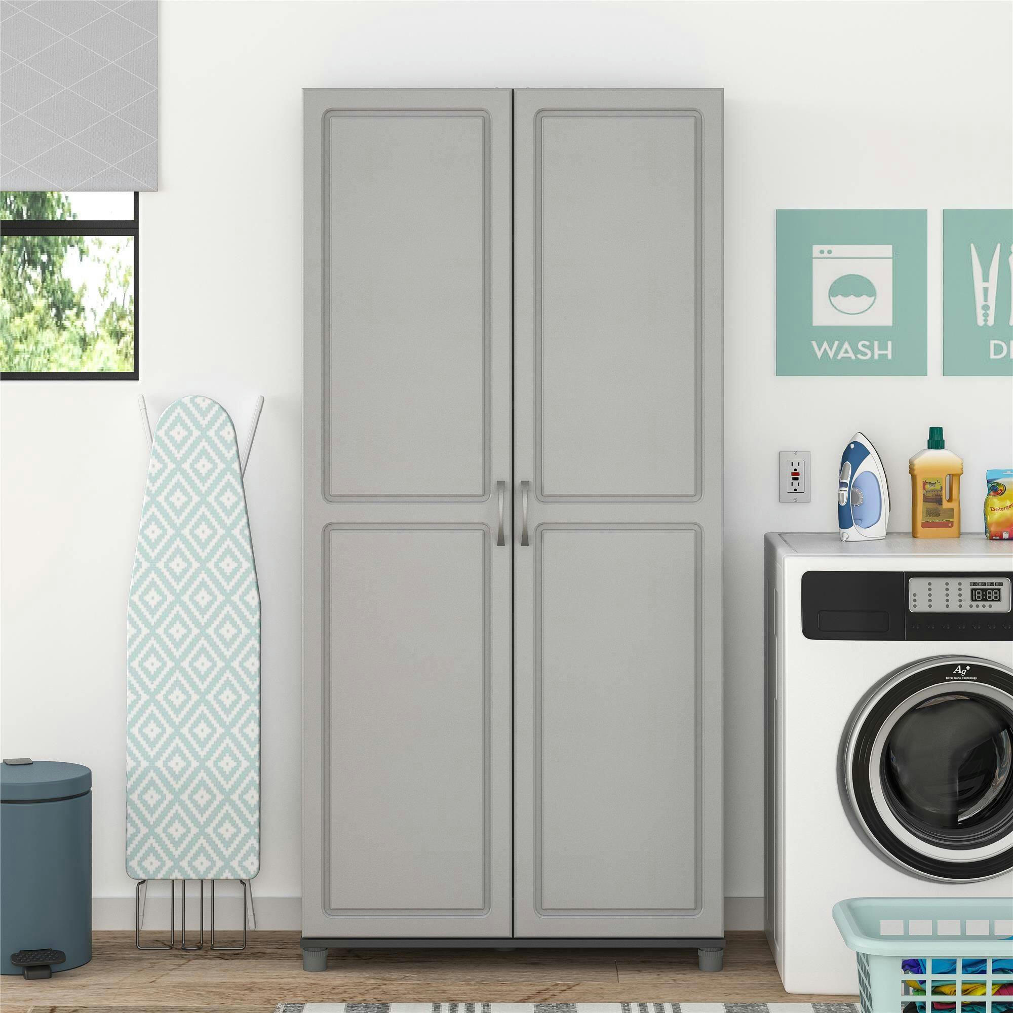Dorel SystemBuild Kendall 5-Shelf Utility Storage Cabinet, 36-in, Grey
