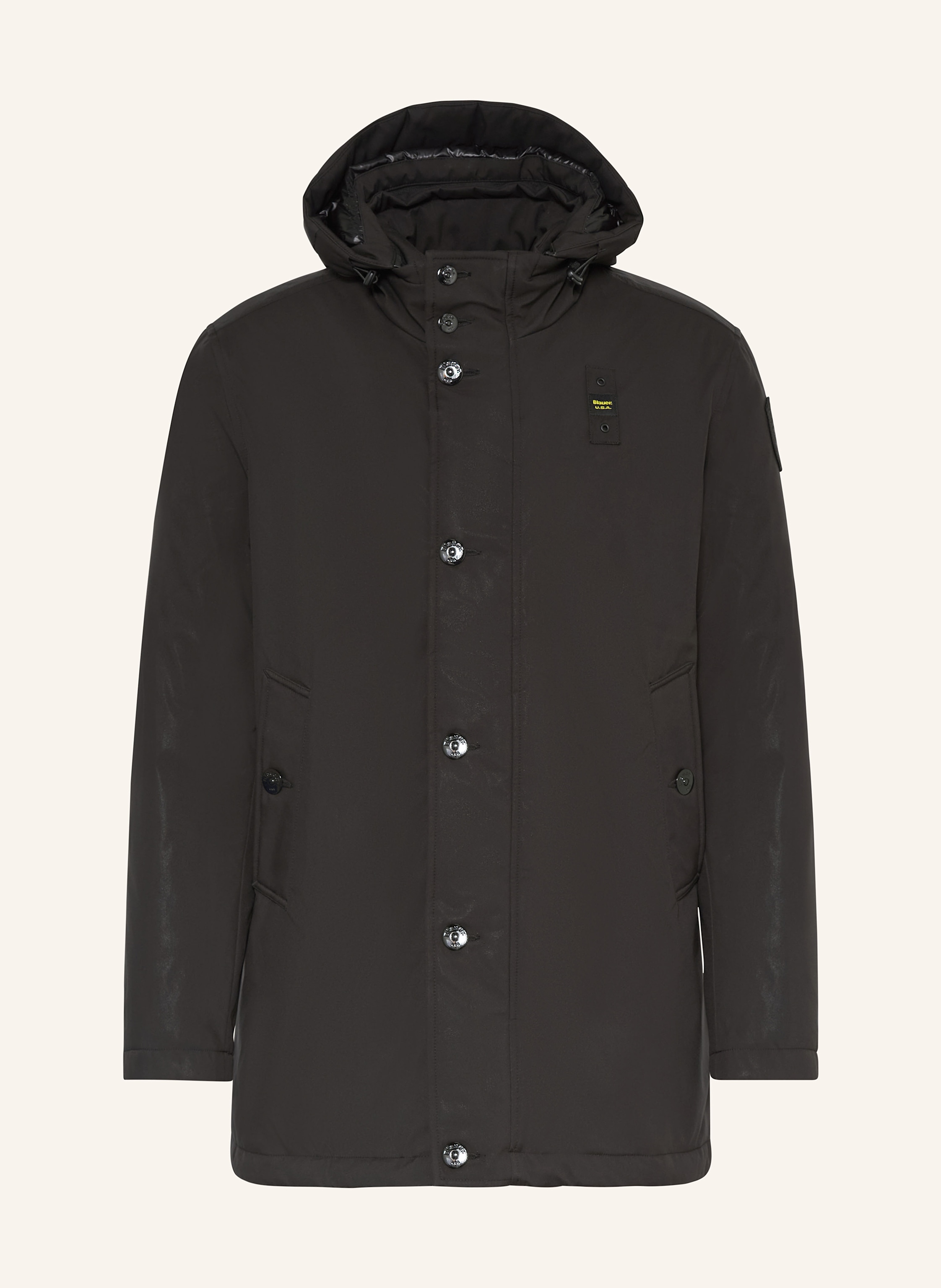Blauer Daunenparka CHESTER mit abnehmbarer Kapuze