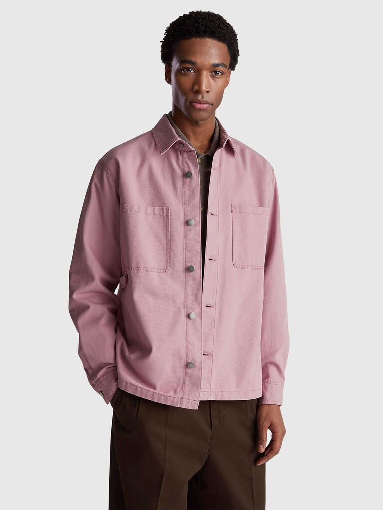 Overshirt in pure cotton