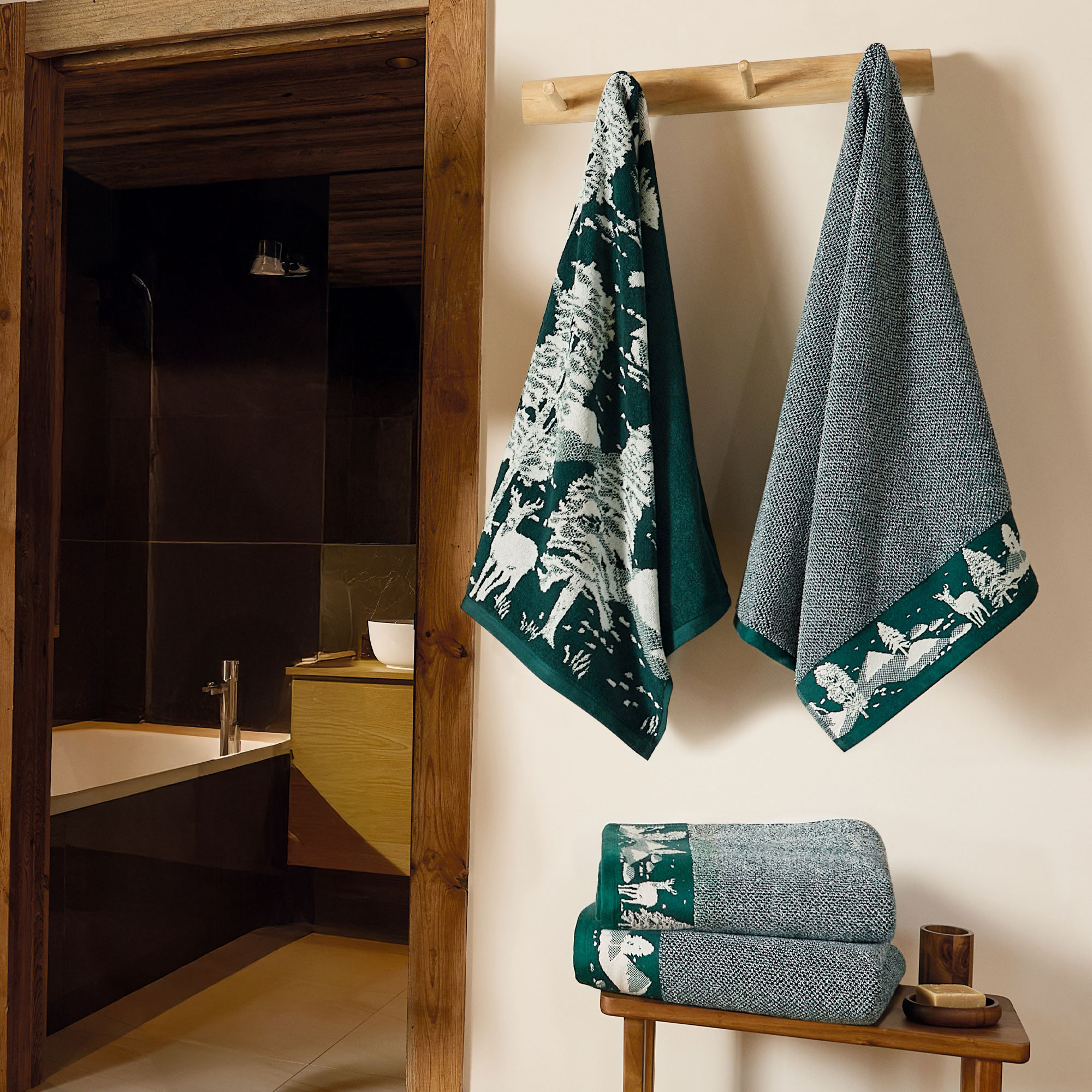 Drap de bain jacquardDouceur des sommets