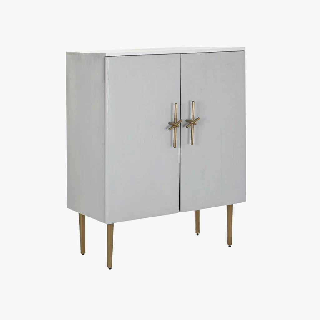 Armário Madeira e Ferro Pormenor Puxador Nó 85x45x110 JASMIN