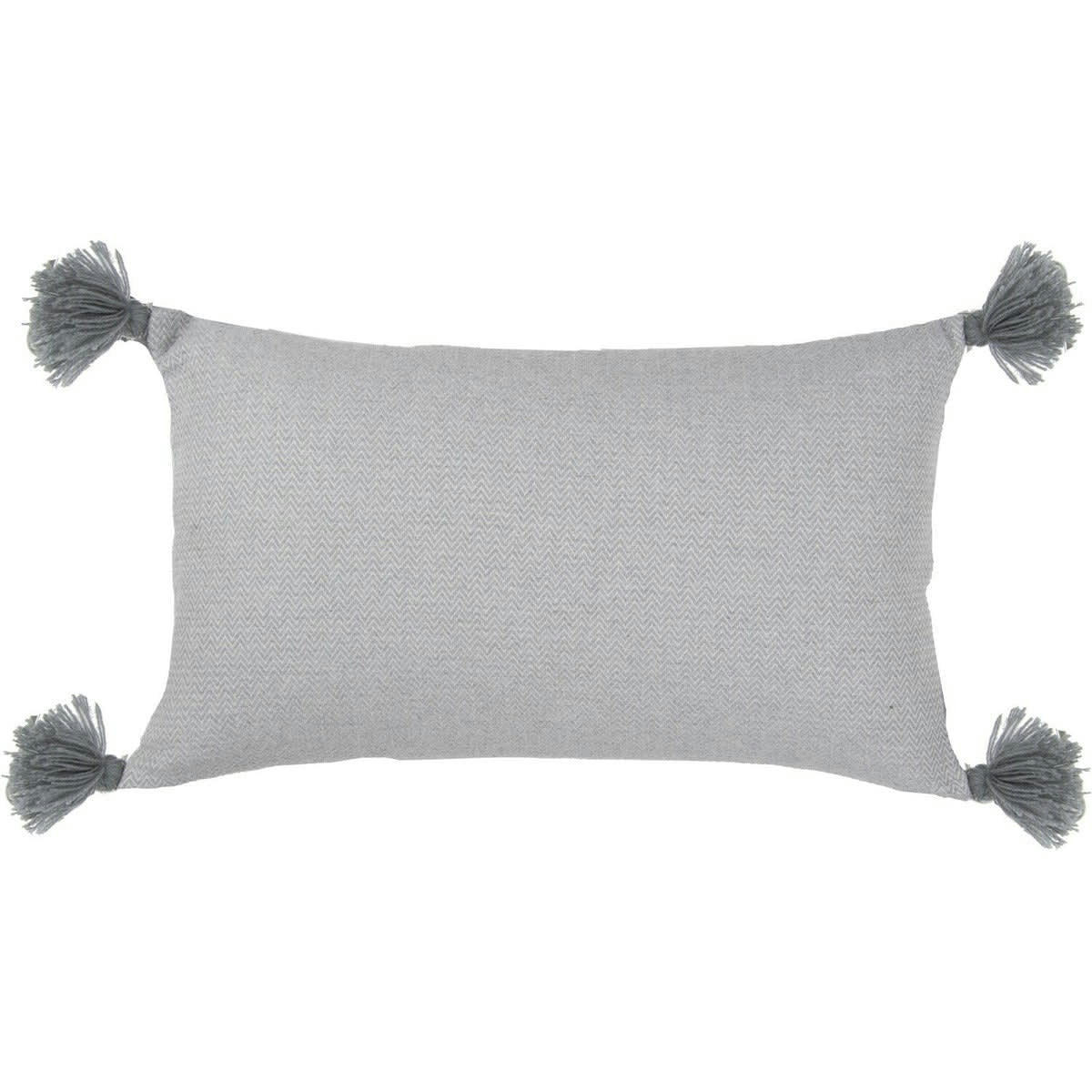 STOCKHOLM - Housse de coussin coton  50x30 gris perle
