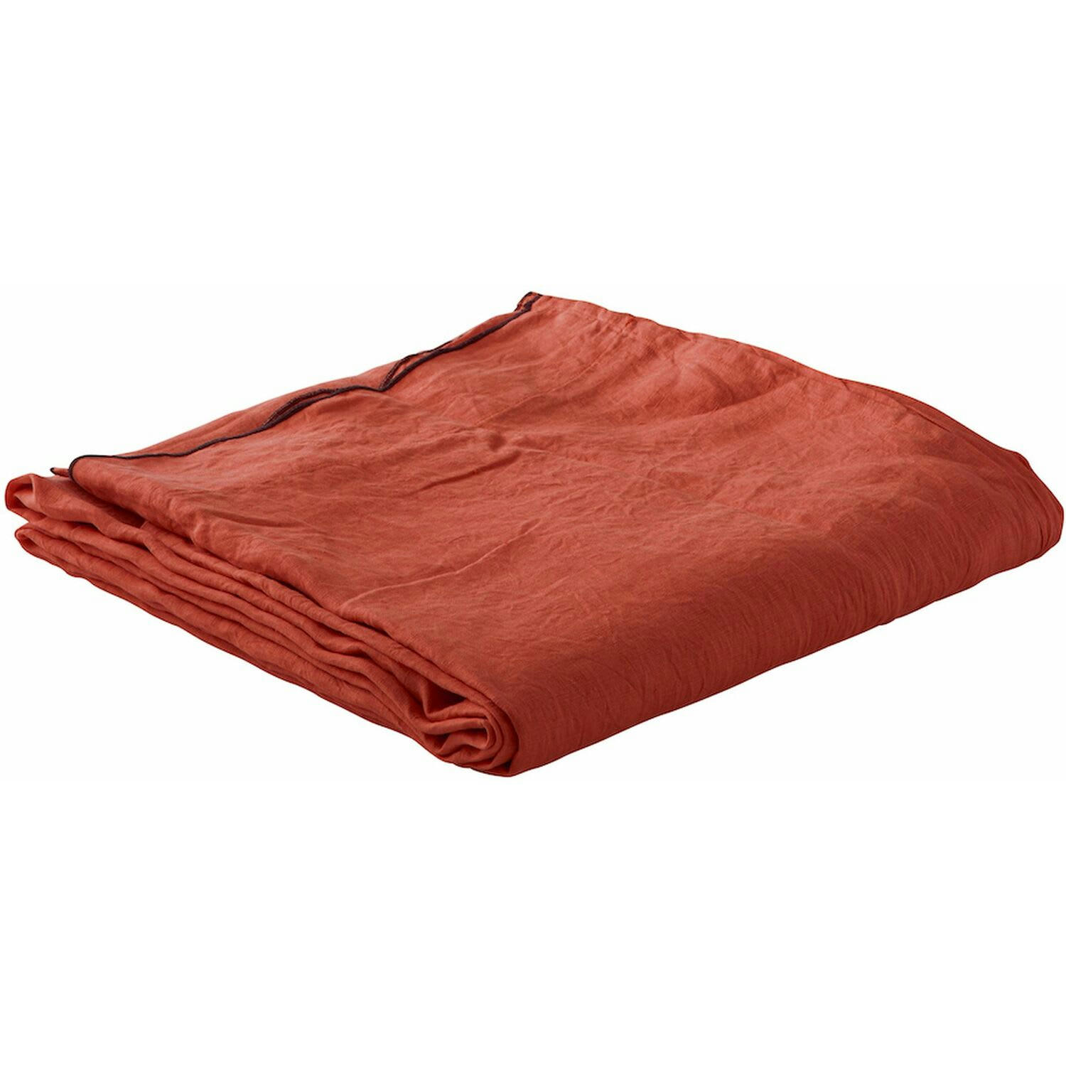 LIN UNI - Draps plat lin lave rouge 240x300 cm