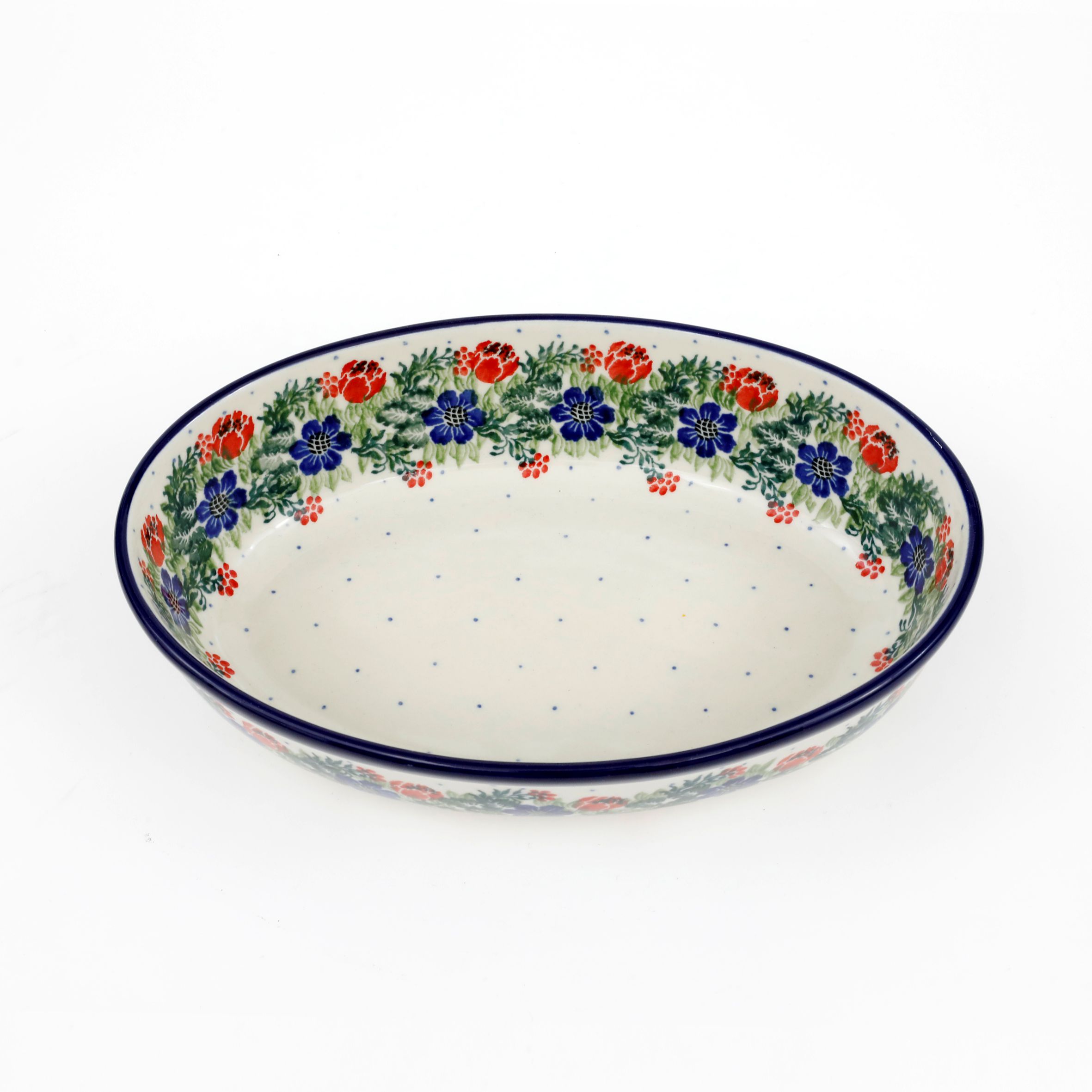 Półmisek owalny 299 24/18,5cm  1535X Czerwony wianuszek
