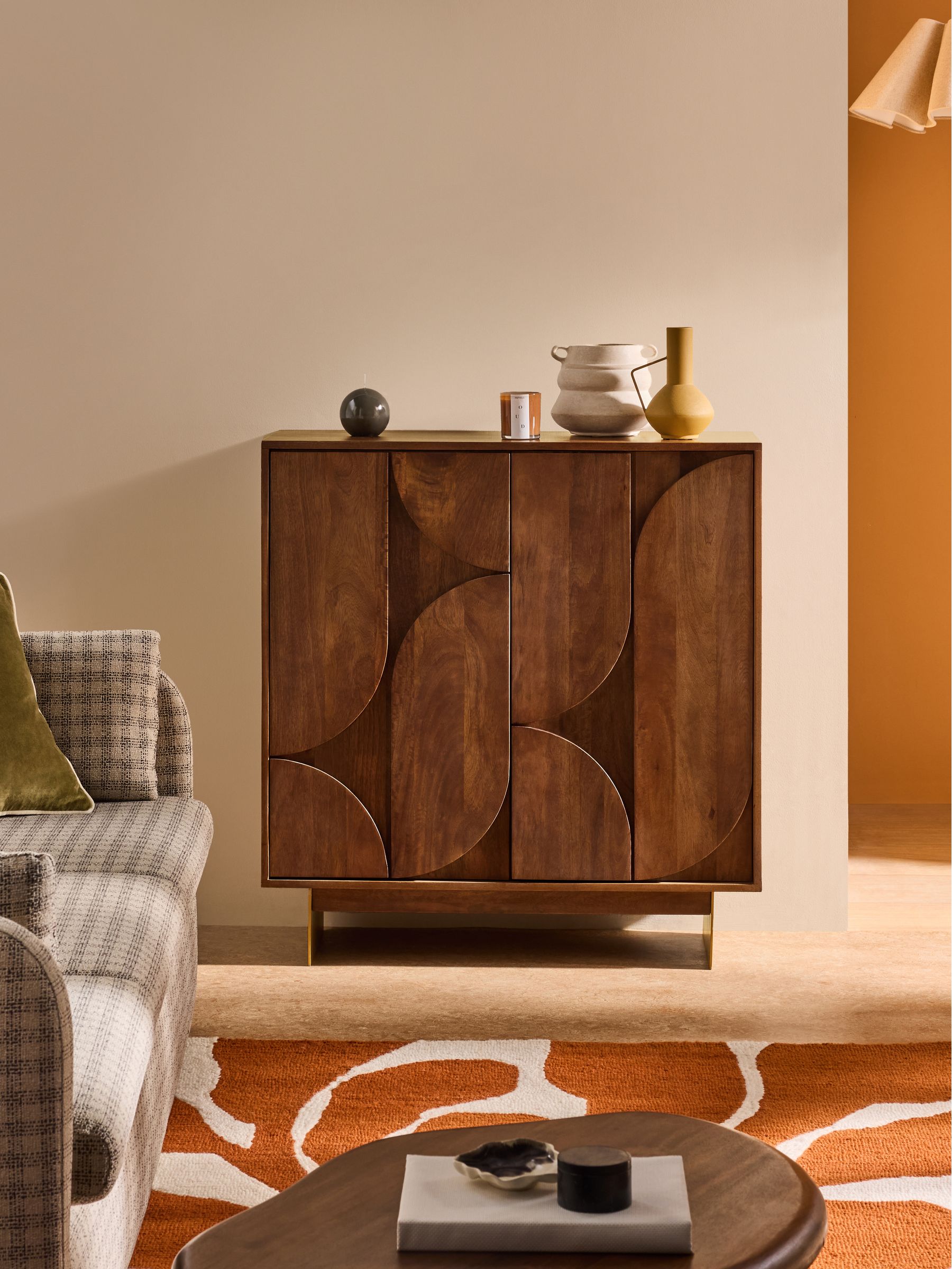 Keala Tall Sideboard in Dark Mango Wood