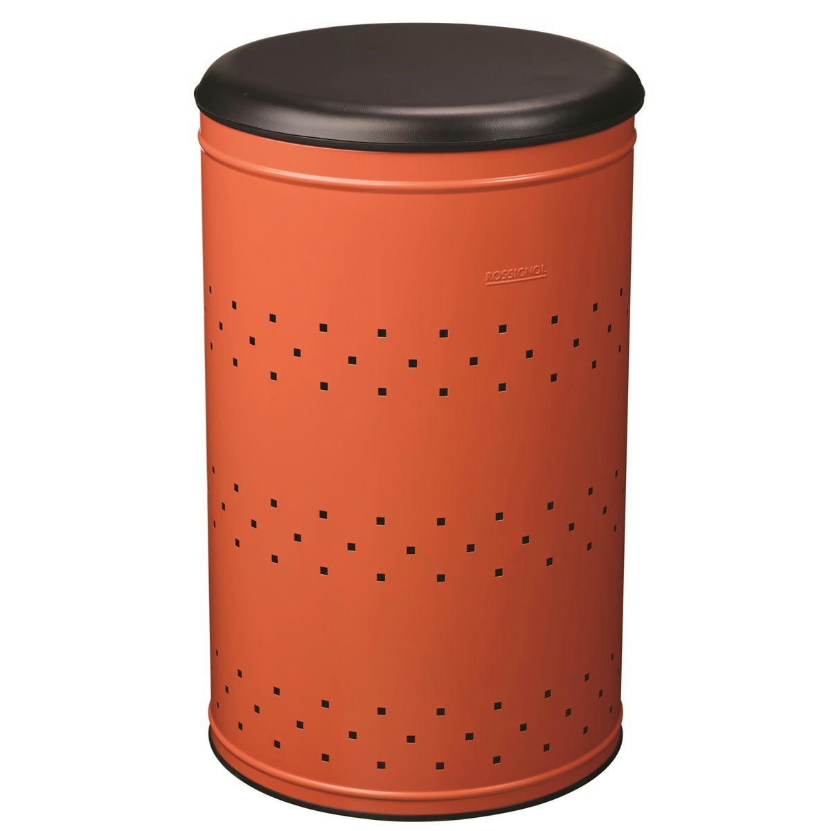 LINA - Panier à linge 65L  en Métal Corail