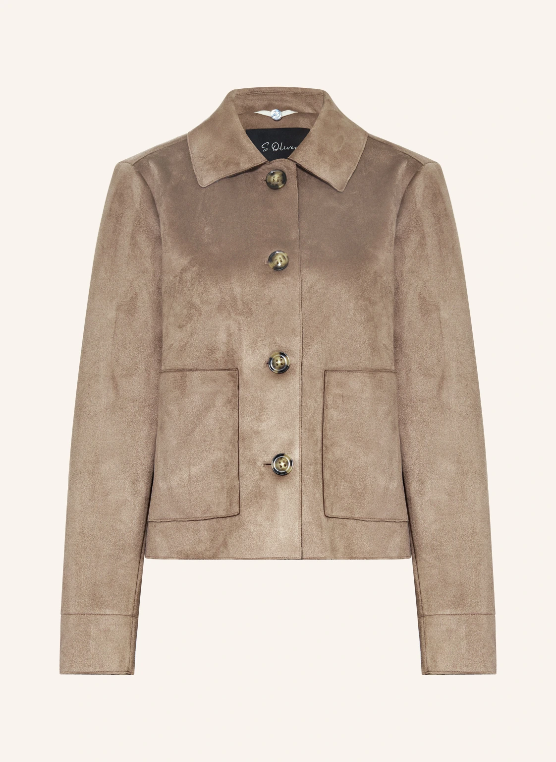 s.Oliver BLACK LABEL Kastenjacke in Lederoptik
