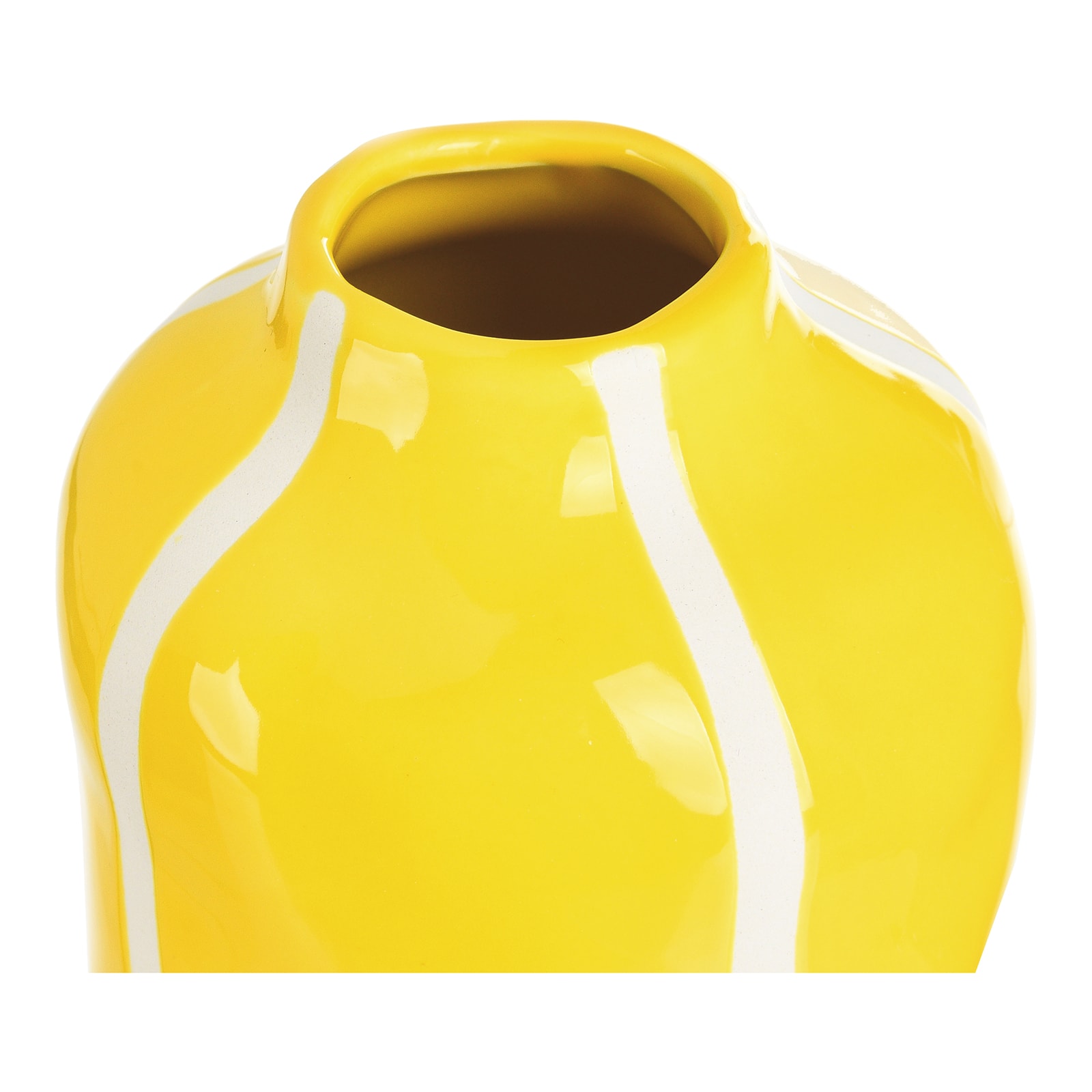 Vase Gelb, ⌀ 10 cm, H 210 mm