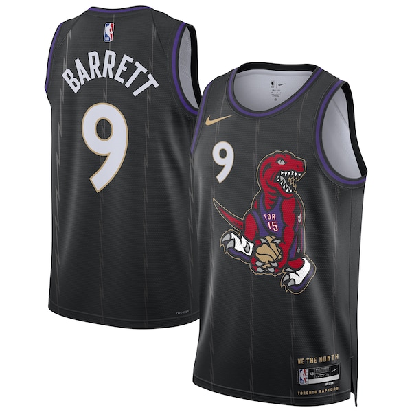 RJ Barrett Toronto Raptors Nike Unisex 2024/25 Swingman Player Jersey - City Edition - Black