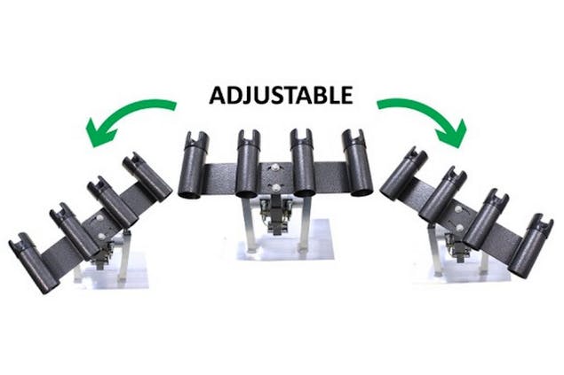 Wilson Hammertone Black Powder Coated Adjustable Removable Bull Bar Rod Holder