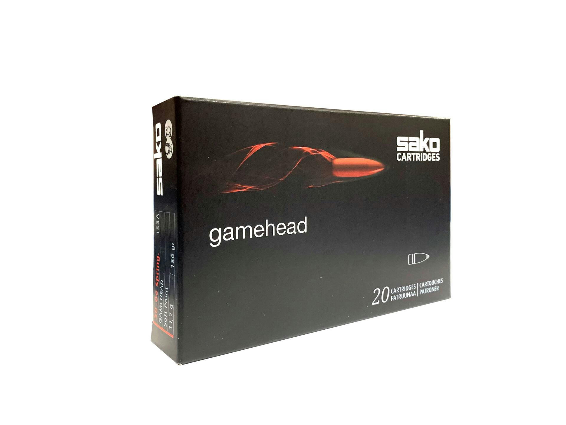Sako Gamehead 30-60 Spring 180 Grain Soft Point Rifle Ammunition, 20-pk