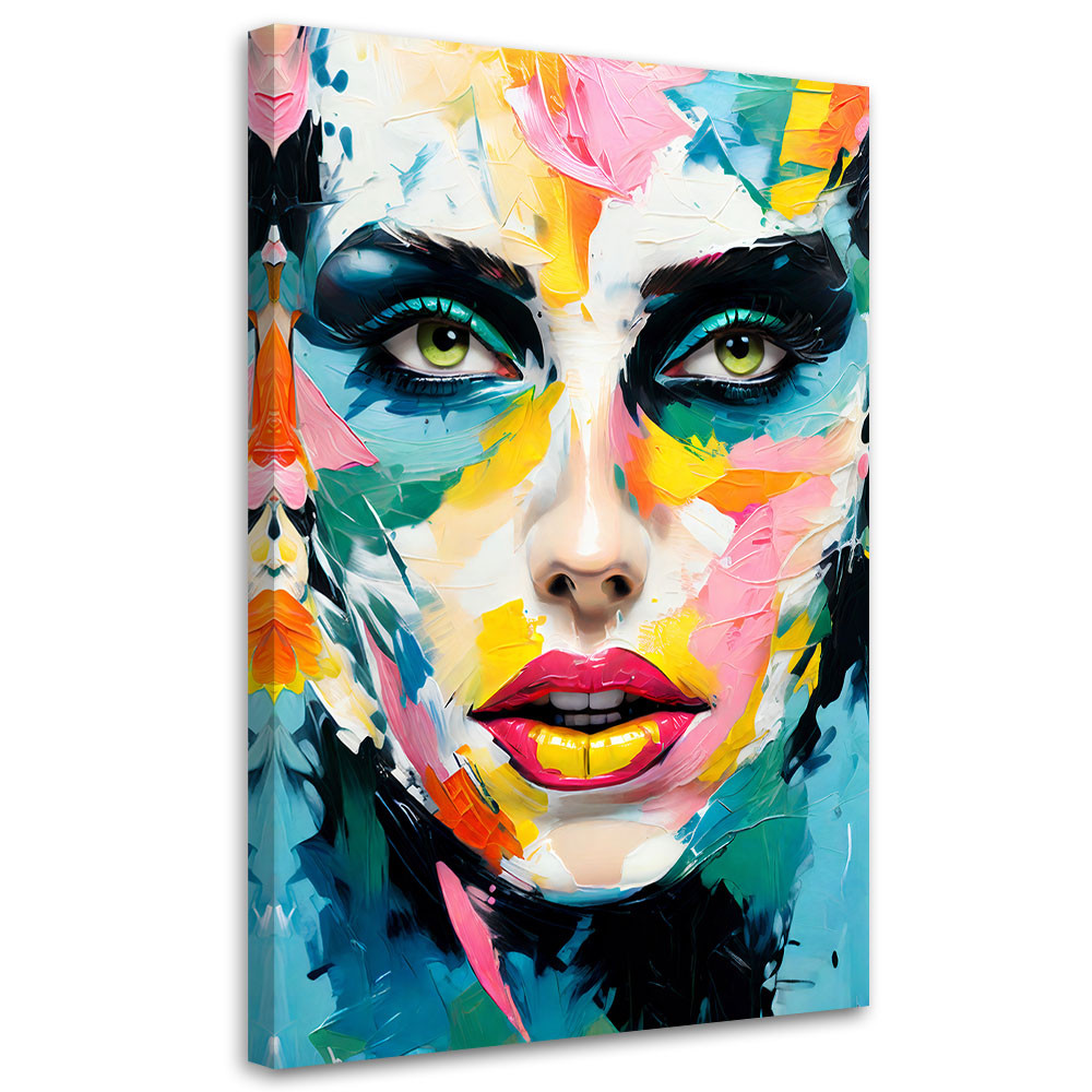 Feeby Obraz na płótnie, Kolorowa twarz kobiety 40x60