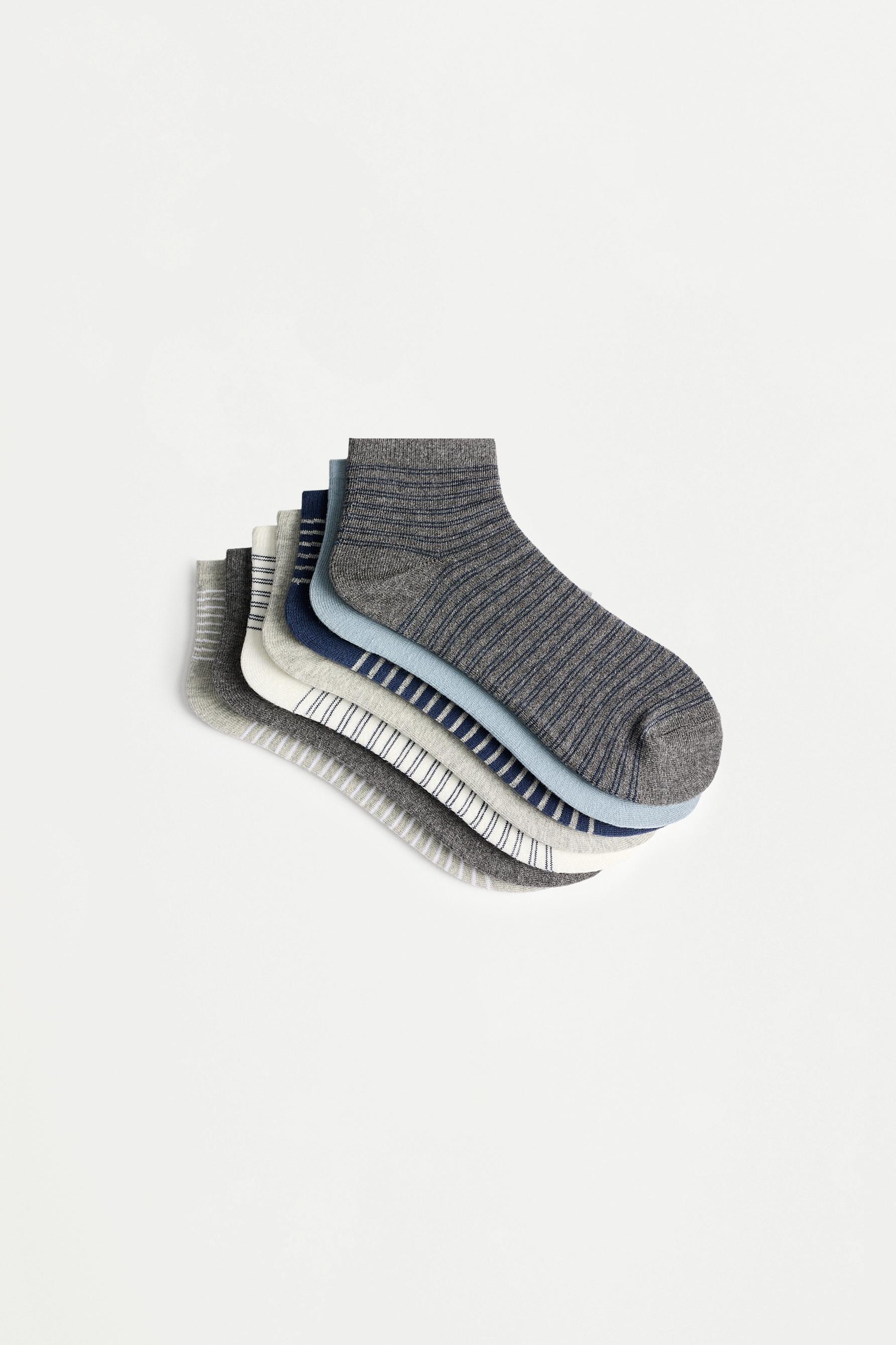Calcetines cortos rayas (Pack 7)