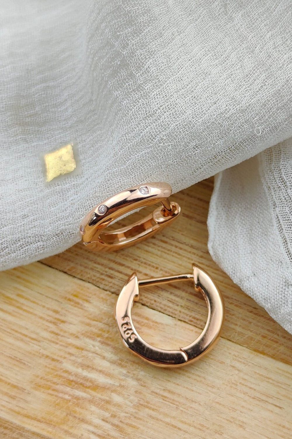 The Colourful Aura Sterling Silver Round Zircon Hoop Earrings