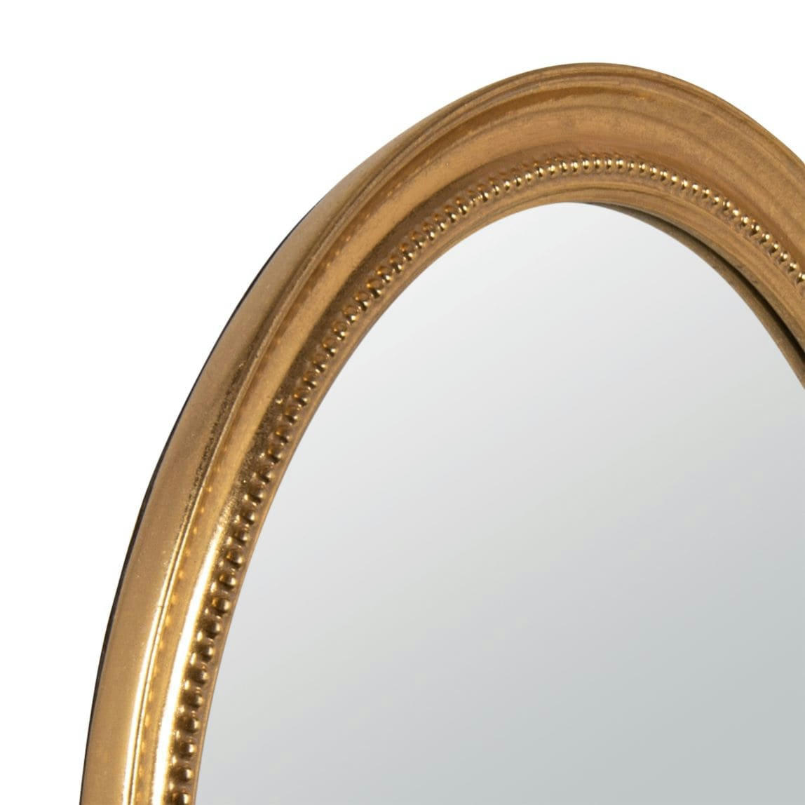 REGINA - Miroir rond à moulures en polyrésine dorée D35