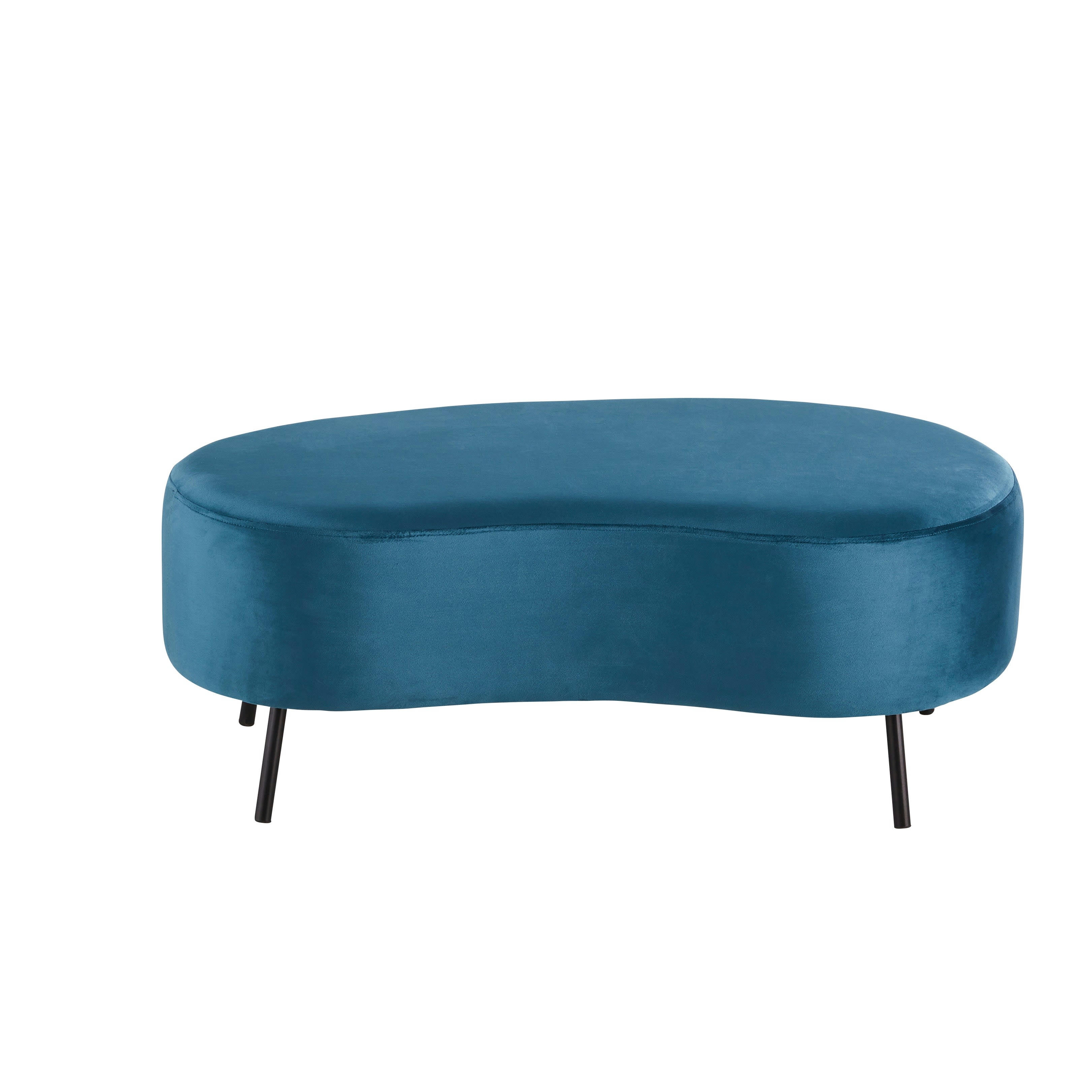 MARCELLIN - Banc en velours bleu