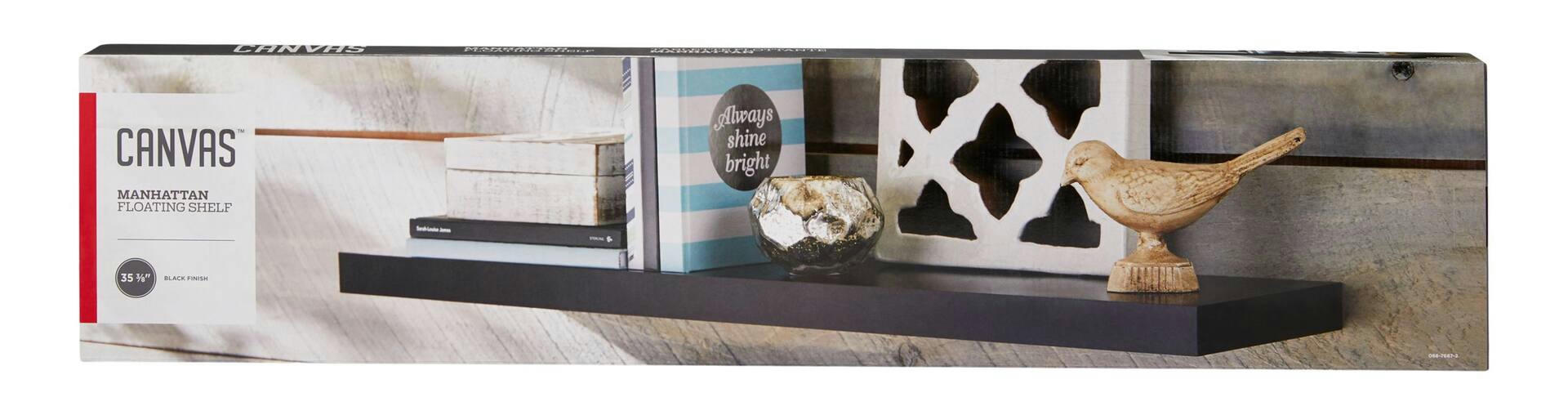 CANVAS Manhattan Floating Wall Shelf, Assorted Colours, 36-in