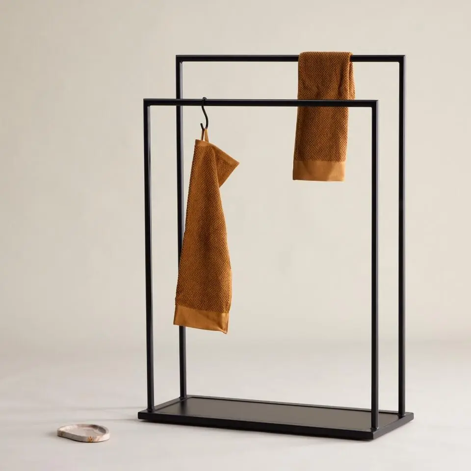 Kledingrek Zwart Metaal - 70x30x100cm - Alva