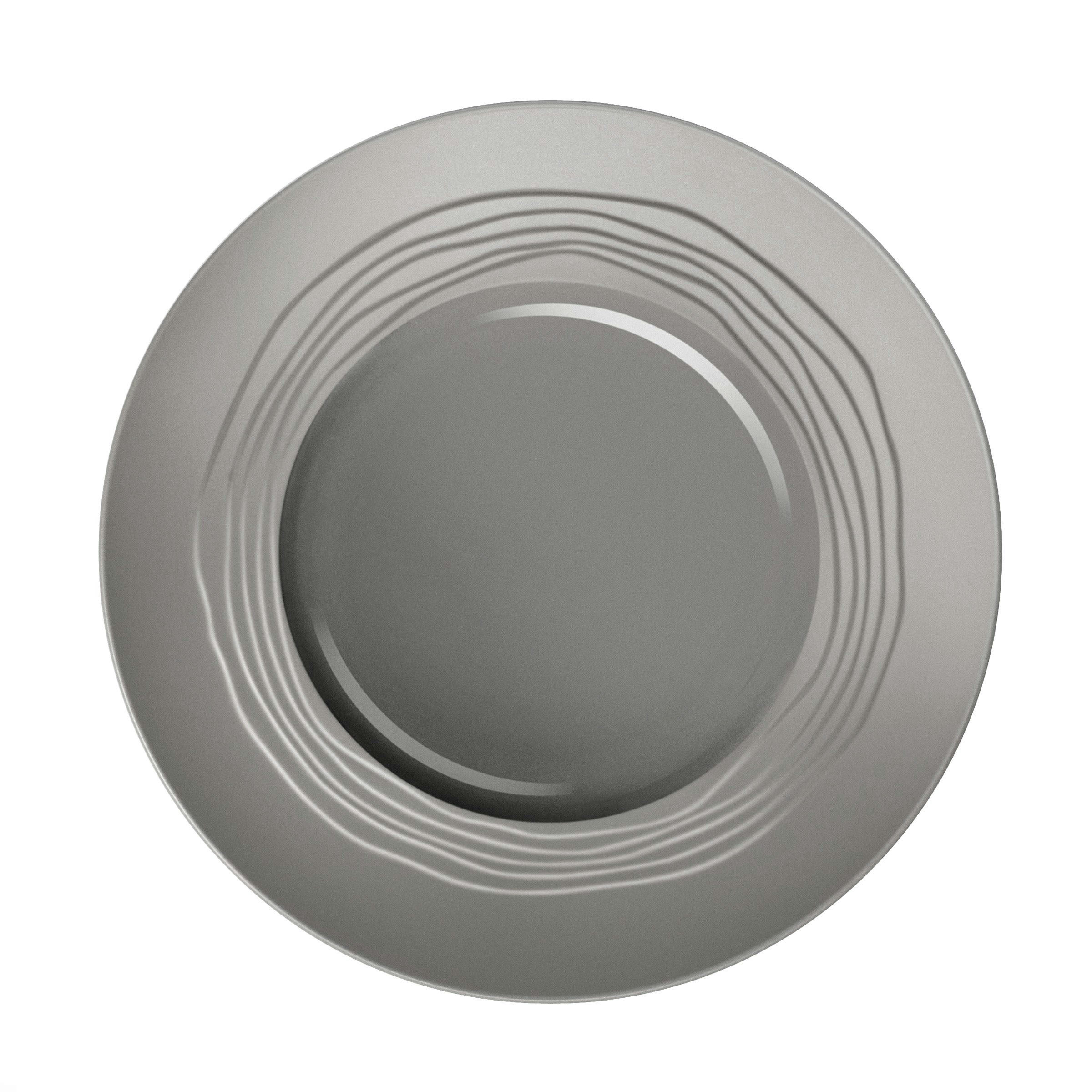 ESCALE NATURE GRIS - Coffret 6 assiettes plates 27,5cm