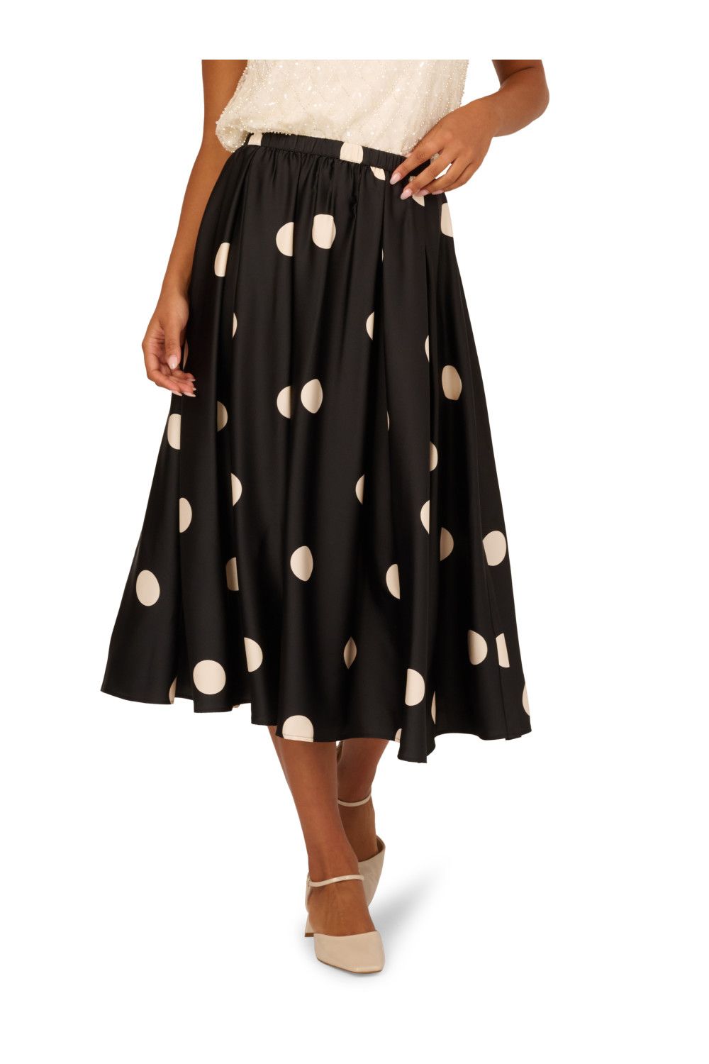 Adrianna Papell Pull On Pleated Skirt