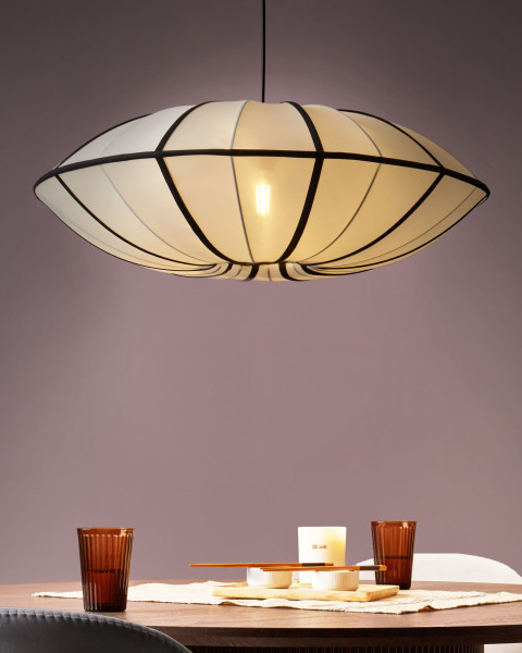 Lampa wisząca sufitowa nylonowa biała