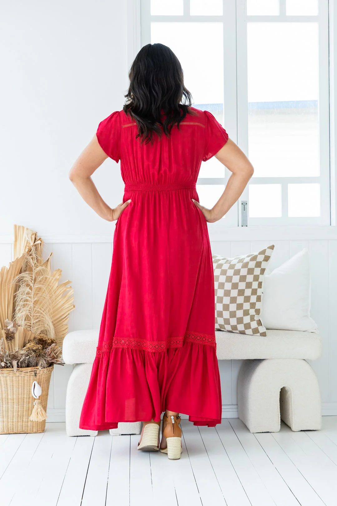 Shayla Maxi Dress in Red