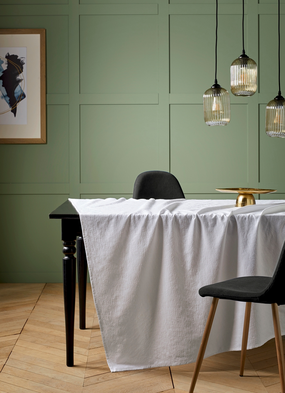 NAPPE JACQUARD FLORAL REJA ÉCRU