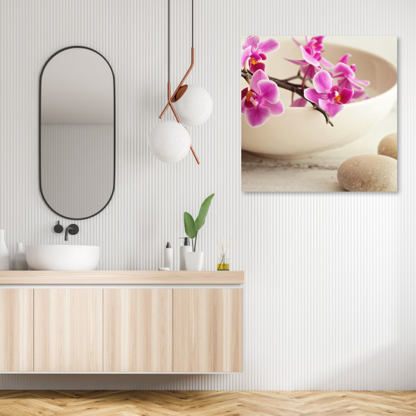 Feeby Obraz na płótnie, Różowe orchidee kwiaty 30x30
