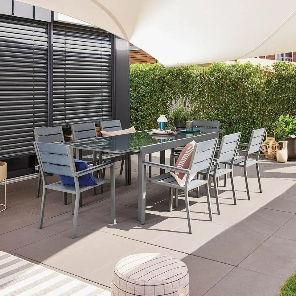 HOME DELUXE tuintafel SOL - 240cm - Grijs