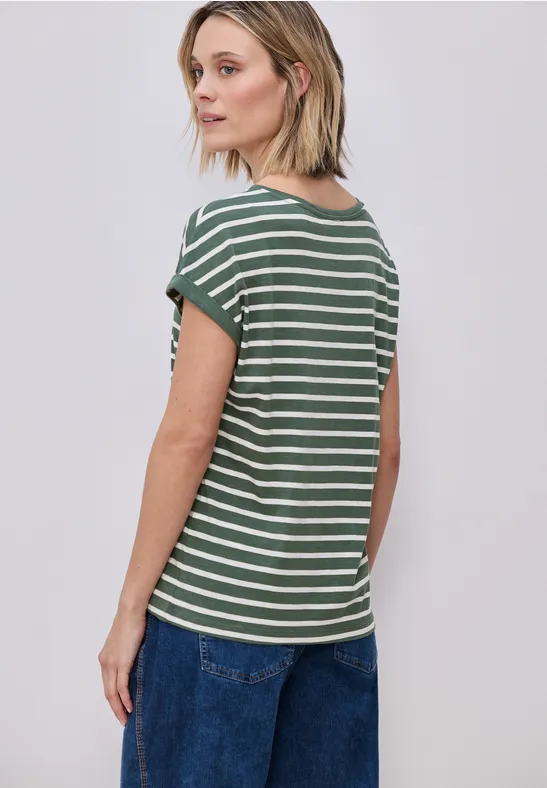 Dropped Shoulder Shirt mit Streifen