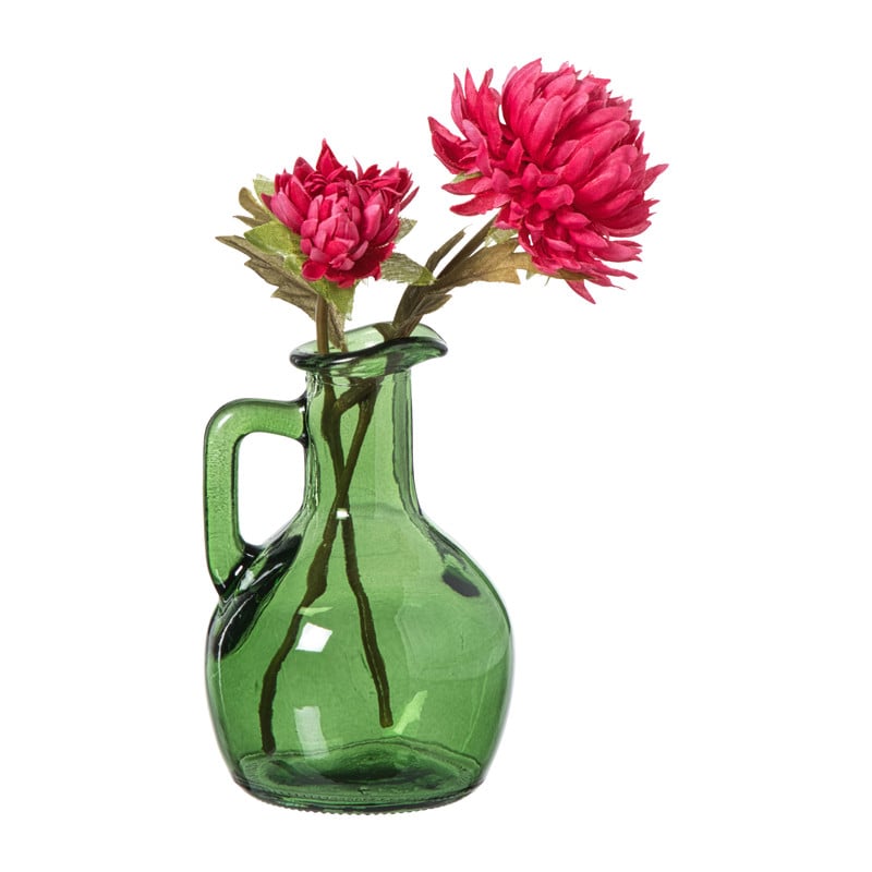 Vaasje fles - groen - &Oslash;7.5x11 cm