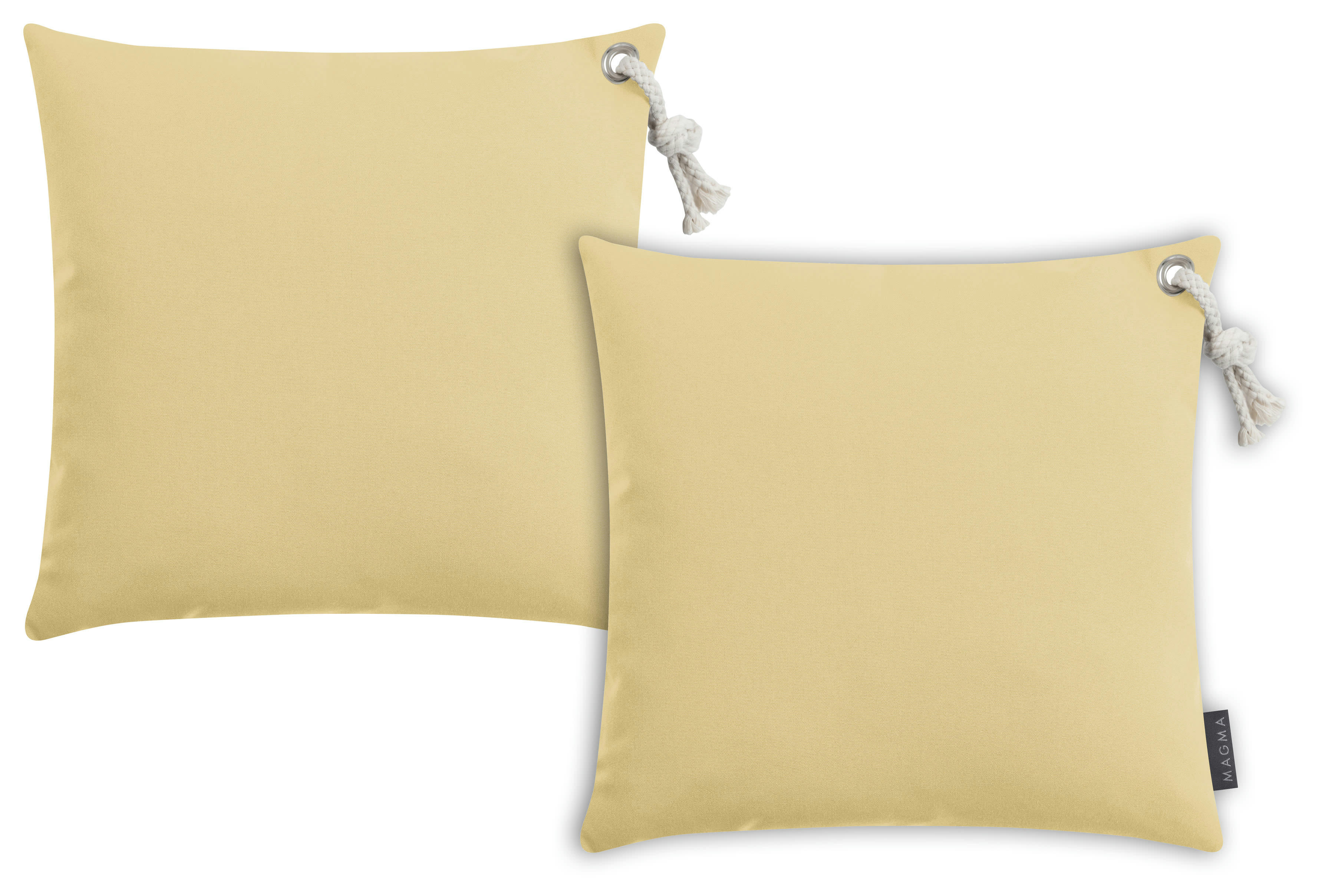 KOS - Housses de coussin avec cordelette jaune- Lot de 2- 40x40