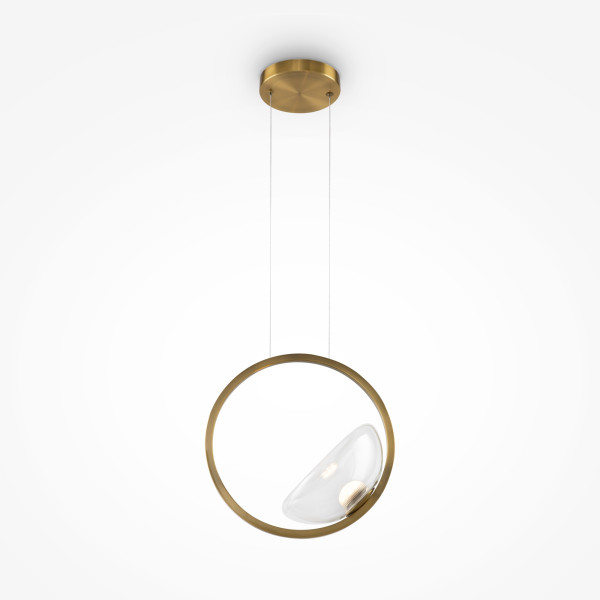 Lampa wisząca LUNARE mosiężno-złota LED 1x5W Ciepła biel 450lm Maytoni