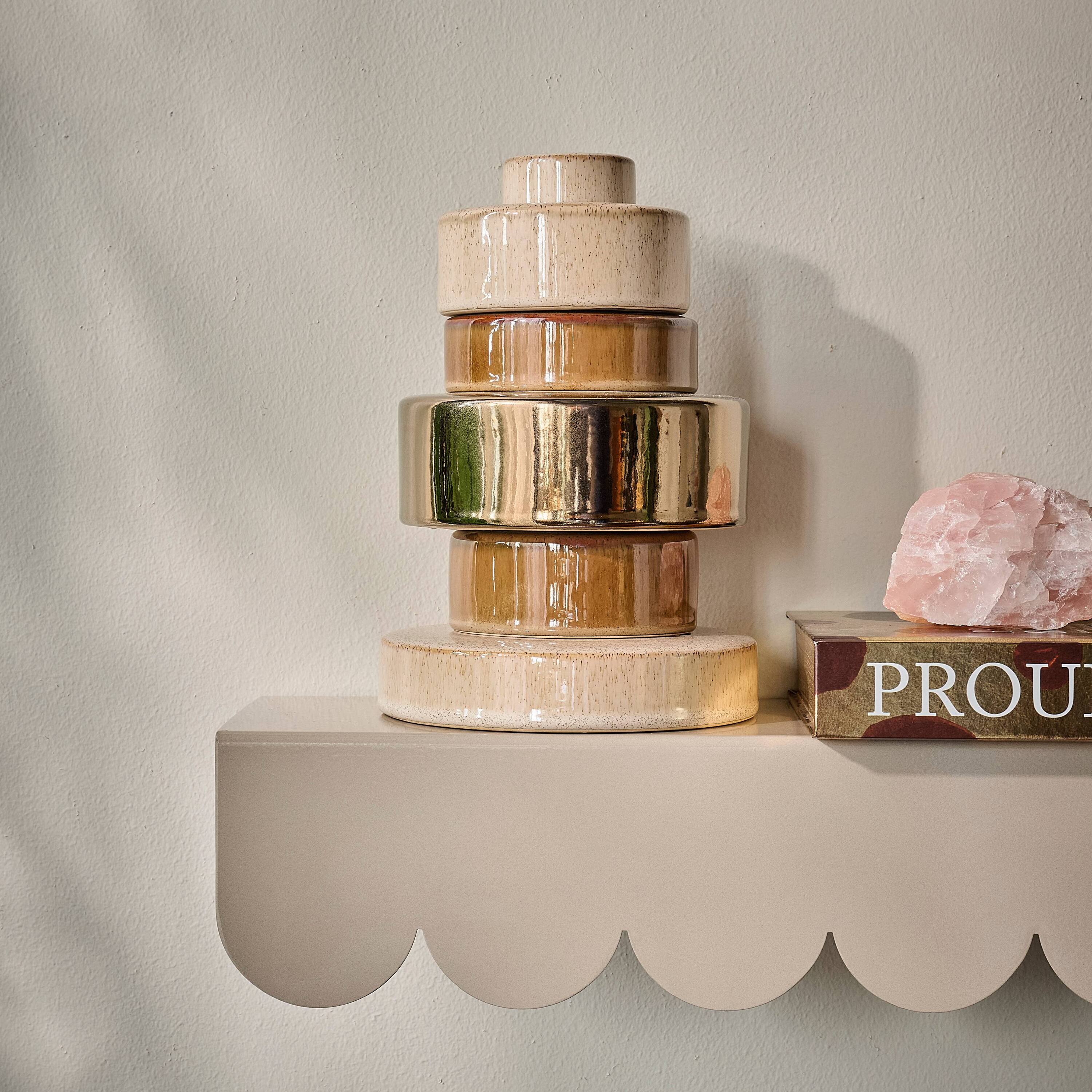 by fonQ Loops Vaas - Beige / Bruin