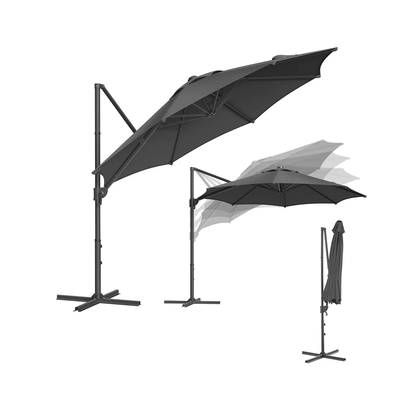 Parasol de jardin 300 cm inclinable