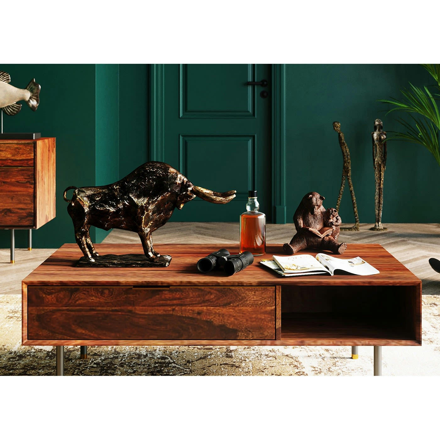 - Statuette taureau en polyrésine