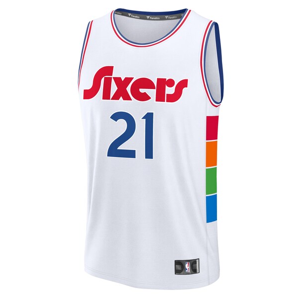 Joel Embiid Philadelphia 76ers  2024/25 Fast Break Player Jersey - City Edition - White
