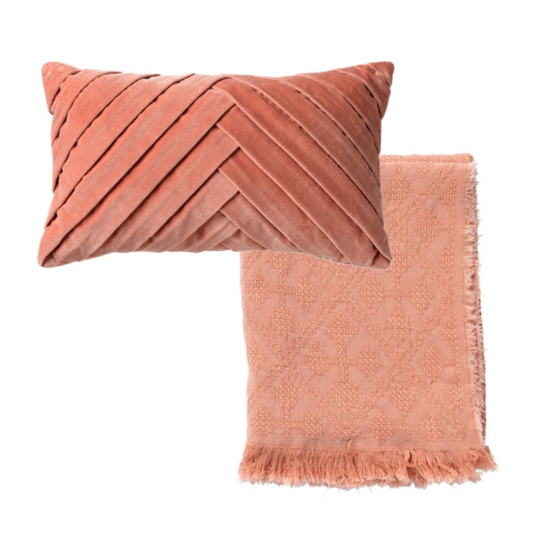 Dutch Decor set sierkussen en plaid - Femm en Belle - Roze