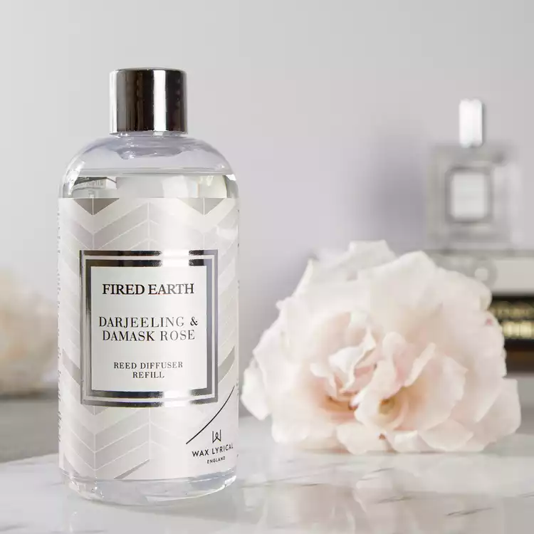Fired Earth 200ml Diffuser Refill - Darjeeling & Damask Rose