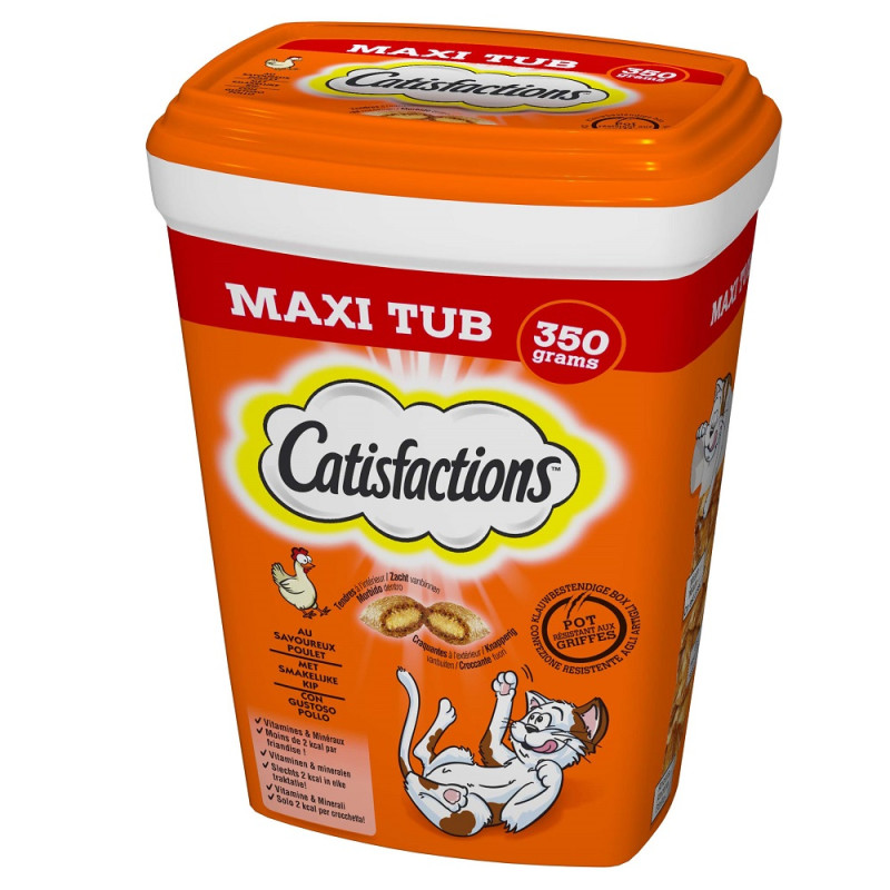 Friandise pour chat Maxi Tub au poulet 0,35 kg CATISFACTIONS