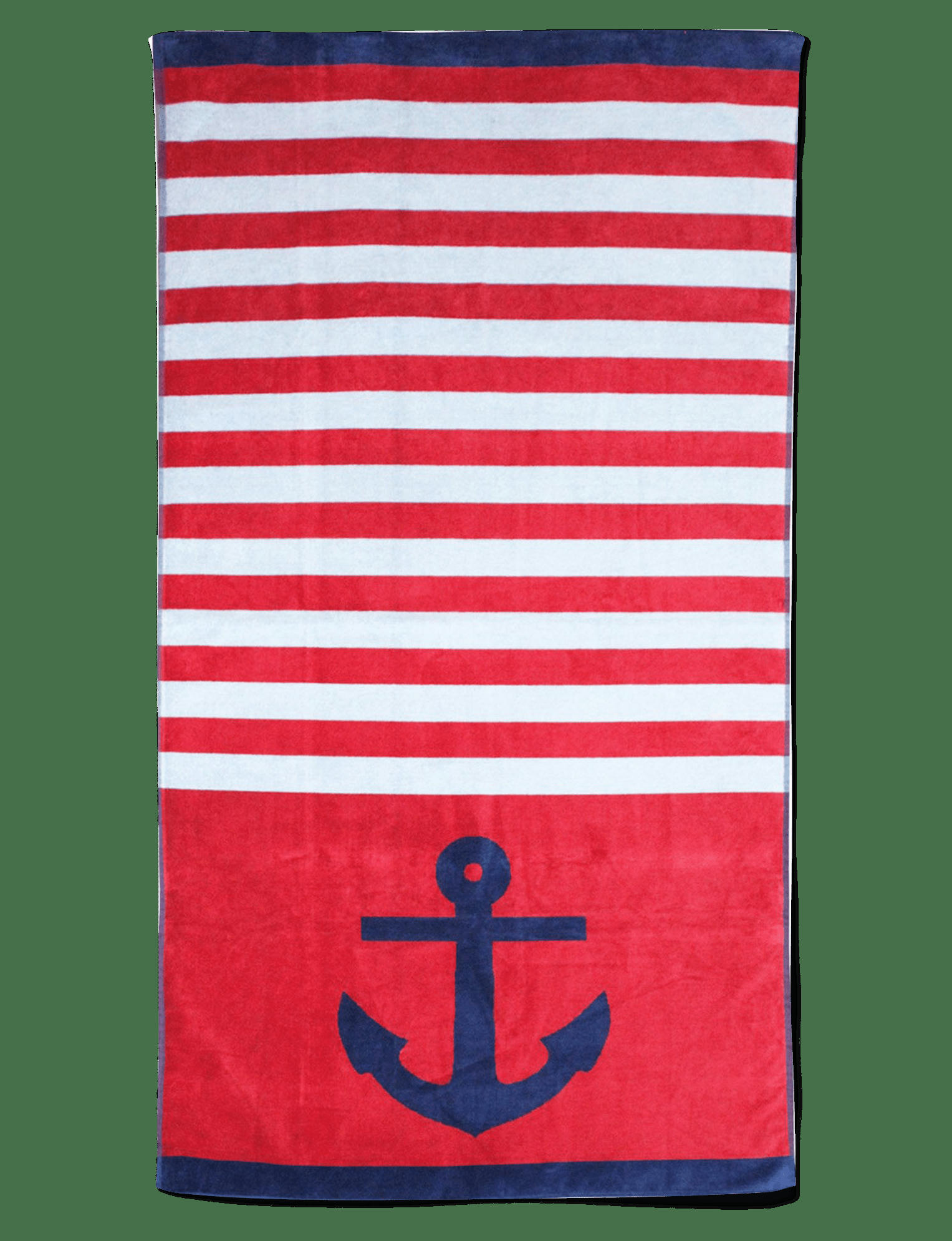 PLAGE - Serviette de plage éponge velours rouge lunan 86 x 160