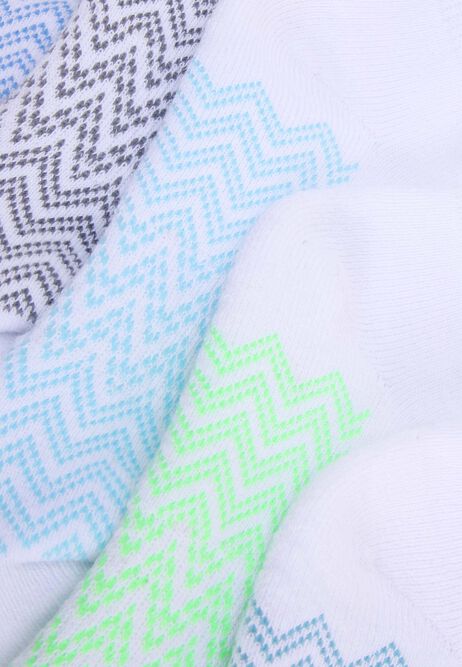 Boys 5pk White Stripe Trainer Socks