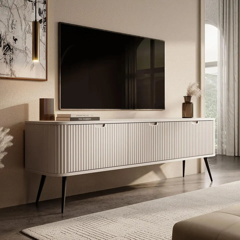 Meubella - TV-Meubel Zakari - Beige - 168 cm