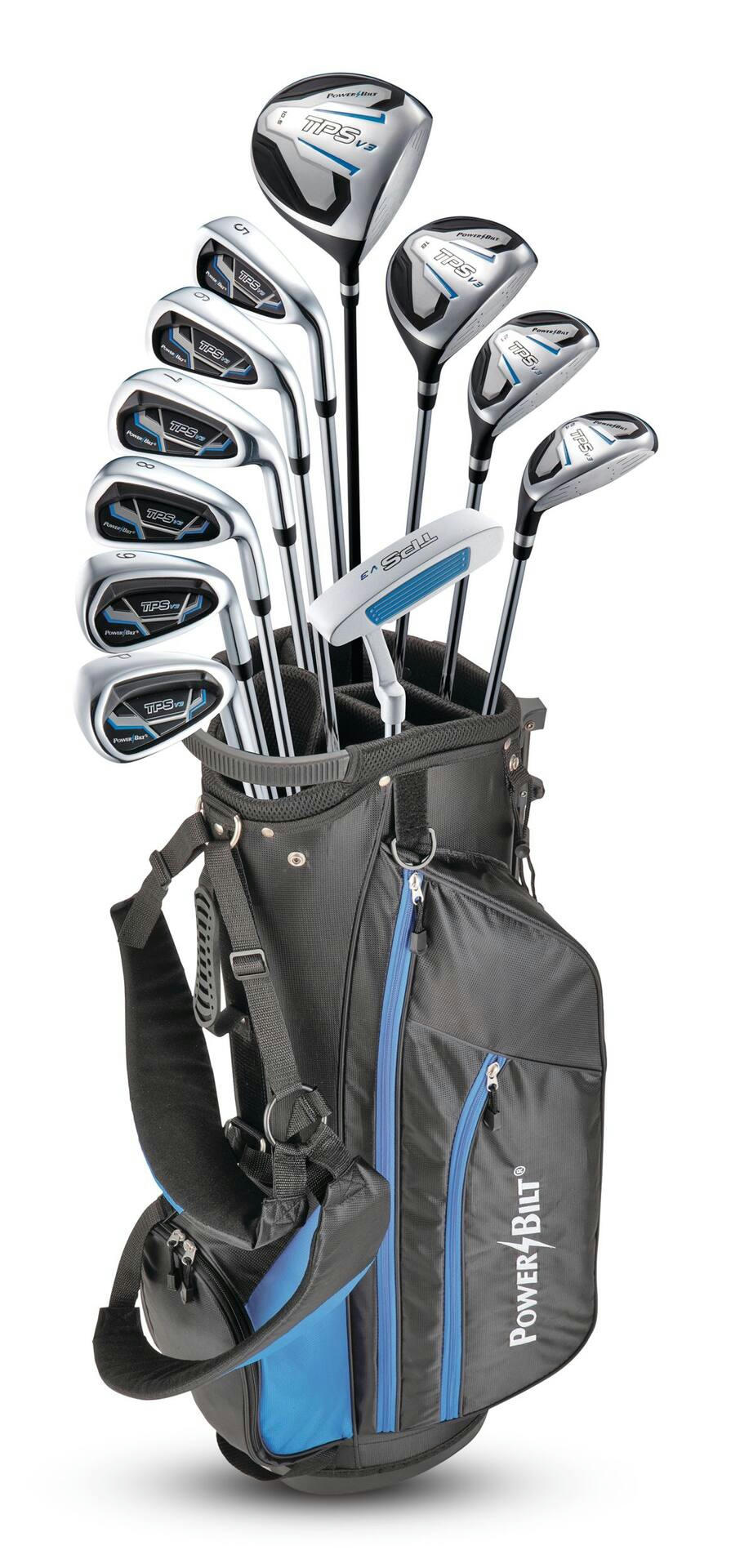 PowerBilt V3 Men's Golf Club Set, Right-Hand, Black/Blue