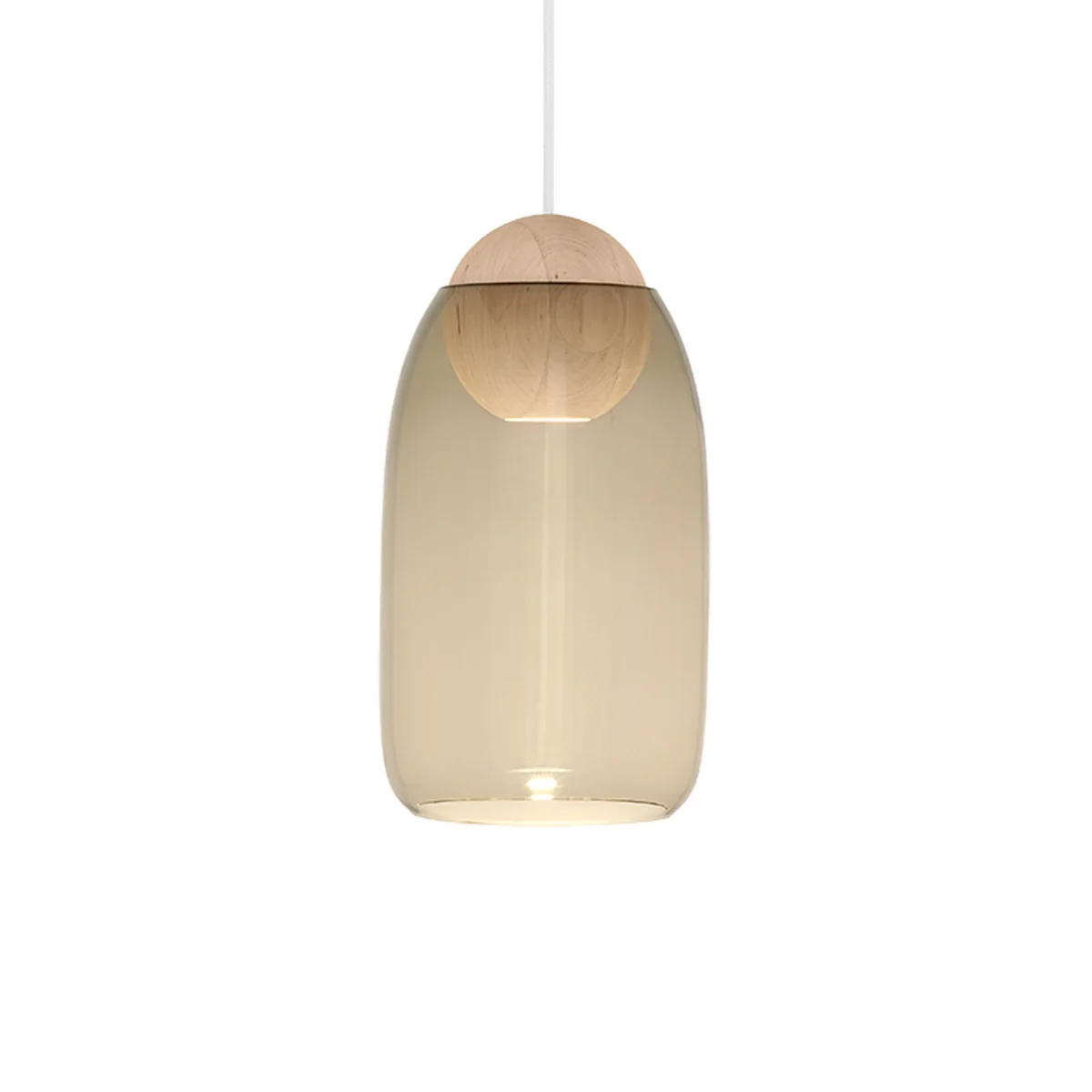 Mater - Liuku Pendelleuchte Ball, Erle / smoked